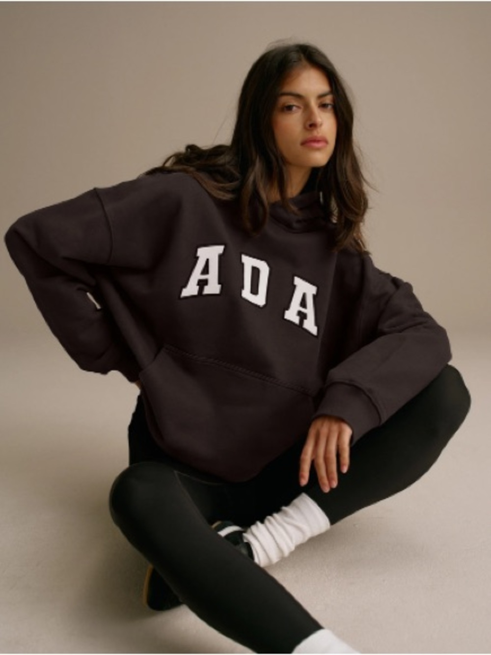 ADA Oversized Hoodie - Coffee Bean